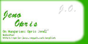 jeno opris business card